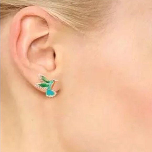 Colorful Hummingbird Earrings - Picture 6 of 8